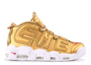 Nike Air More Uptempo "Supreme" Métallique Or Blanc (902290-700)