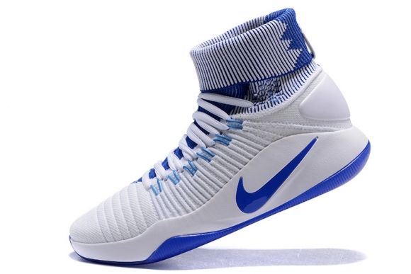 Nike Hyperdunk 2016 Flyknit Blanc Bleu Nike Hyperdunk 2016 Flyknit Blanc Bleu