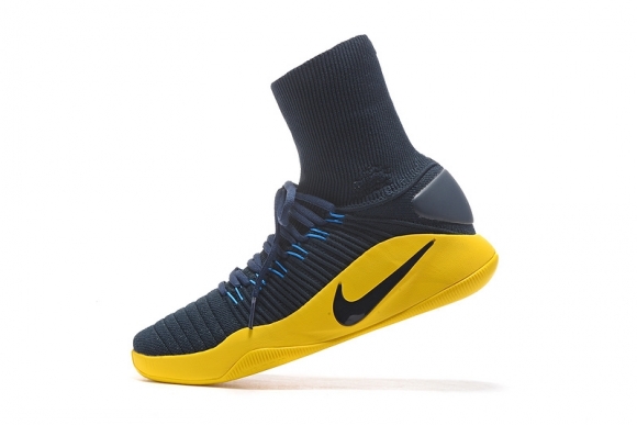 Nike Hyperdunk 2016 Flyknit Marine Jaune