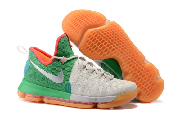 Nike KD IX 9 Gris Vert Orange