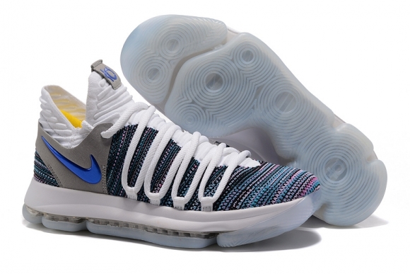 Nike KD X 10 Blanc Bleu Multicolore