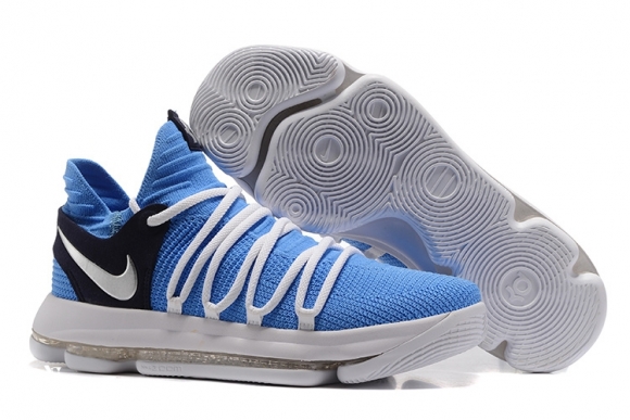 Nike KD X 10 Bleu Noir Blanc