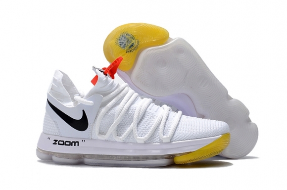 Nike KD X 10 Golden State Blanc Jaune