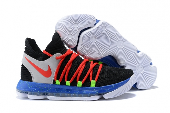 Nike KD X 10 Noir Rouge Volt Bleu