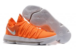 Nike KD X 10 Orange Argent Blanc