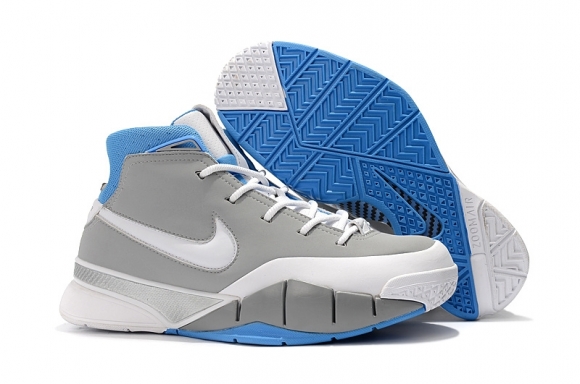 Nike Kobe 1 Protro Gris Bleu Blanc Nike Kobe 1 Protro Gris Bleu Blanc