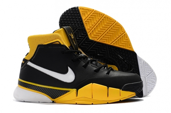 Nike Kobe 1 Protro Noir Jaune Blanc Nike Kobe 1 Protro Noir Jaune Blanc
