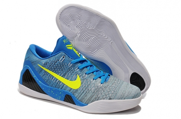 Nike Kobe IX 9 Elite Low Bleu Jaune