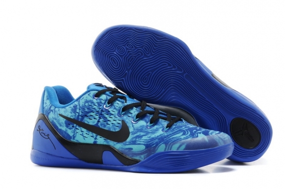 Nike Kobe IX 9 Low Em Bleu Noir