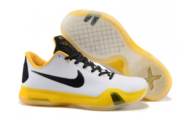 Nike Kobe X 10 Blanc Jaune Noir