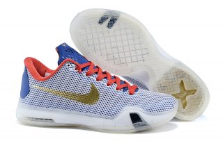 Nike Kobe X 10 "Uconn" National Champion Pe Bleu Or