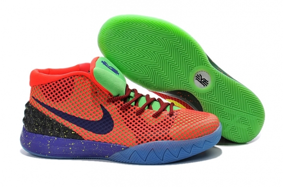 Nike Kyrie Irving I 1 Rouge Vert Pourpre Noir (47423-991)