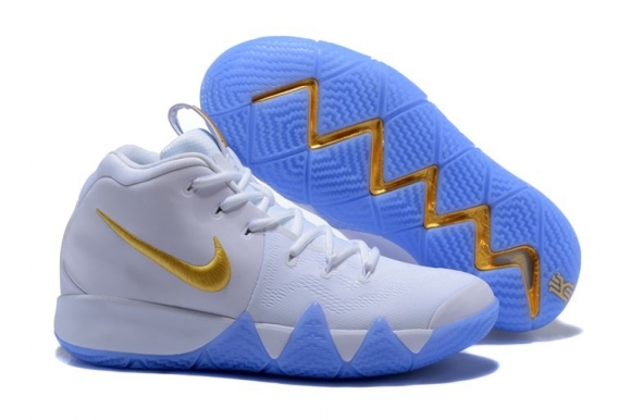 Nike Kyrie Irving IV 4 Blanc Métallique Or