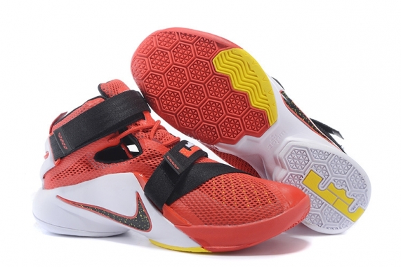 Nike Lebron Soldier IX 9 "Cavs" Rouge Blanc Noir Jaune