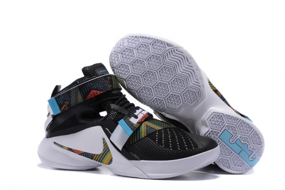 Nike Lebron Soldier IX 9 Noir Bleu Multicolore