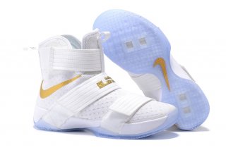 Nike Lebron Soldier X 10 Blanc Métallique Or