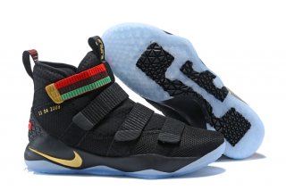 Nike Lebron Soldier XI 11 Bhm Noir Or Rouge Vert