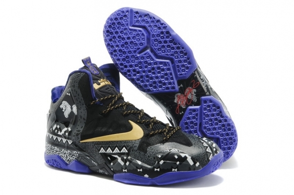 Nike Lebron XI 11 Bhm Métallique Or Pourpre