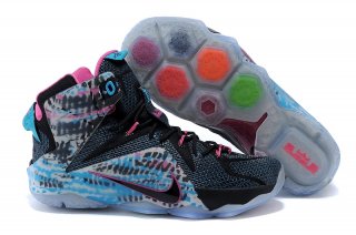 Nike Lebron XII 12 "23 Chromosomes" Noir Rose Bleu