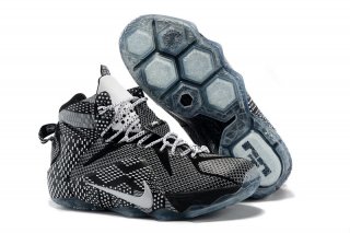 Nike Lebron XII 12 Bhm Noir Gris Blanc