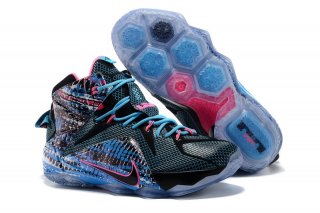 Nike Lebron XII 12 "South Beach" Noir Bleu Rose