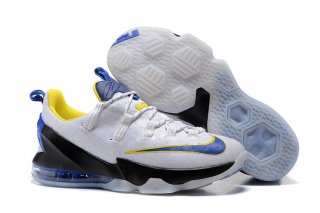 Nike Lebron XIII 13 Low Blanc Bleu Jaune