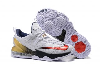 Nike Lebron XIII 13 Low "Olympic" Blanc Rouge Métallique Or
