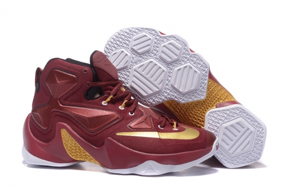 Nike Lebron XIII 13 Rouge Métallique Or