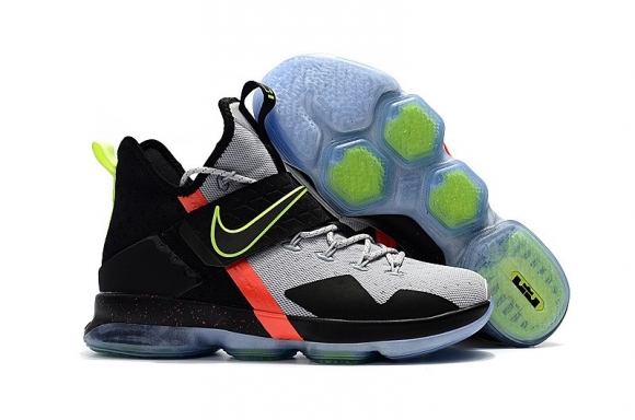 Nike Lebron XIV 14 Blackgrey Volt Red