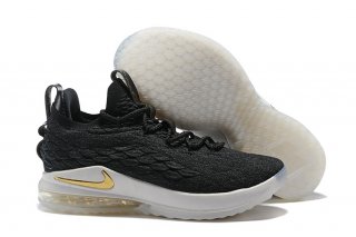 Nike Lebron XV 15 Low Noir Blanc Or (ao1755-001)