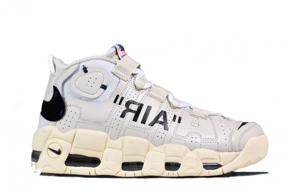 Off-White X nike Air More Uptempo "Air" Blanc Noir