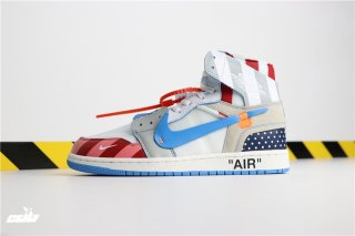 Parra X Off-White X Air Jordan 1 Blanc Bleu