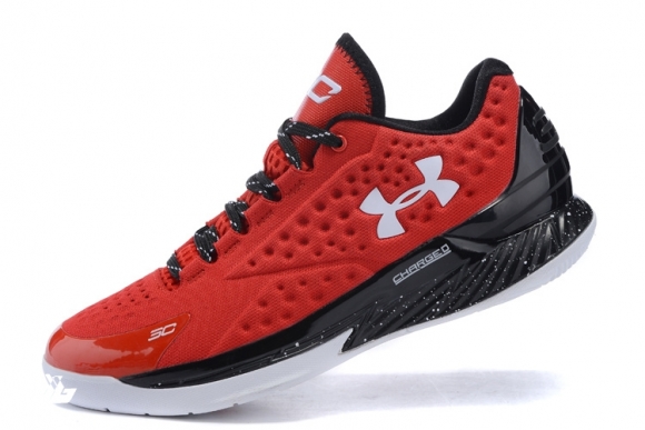 Under Armour Curry 1 Low Rouge Noir Blanc