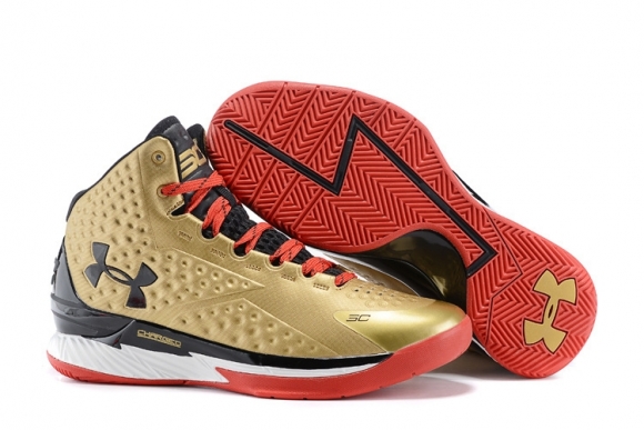 Under Armour Curry 1 "Nations Finest" Or Rouge Noir