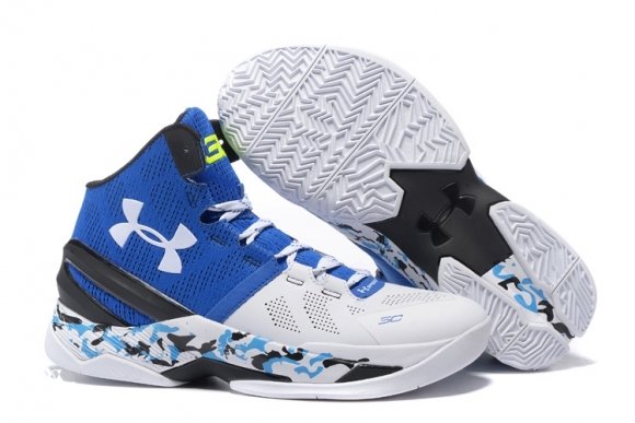 Under Armour Curry 2 Camo Bleu Blanc