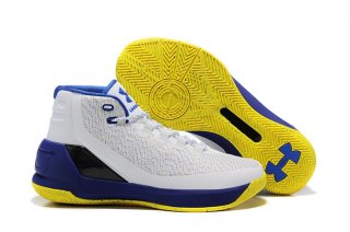 Under Armour Curry 3 Blanc Bleu Jaune