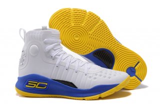 Under Armour Curry 4 Blanc Jaune Bleu