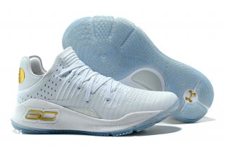 Under Armour Curry 4 Low Blanc Or
