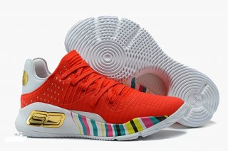 Under Armour Curry 4 Low Rouge Blanc Multicolore