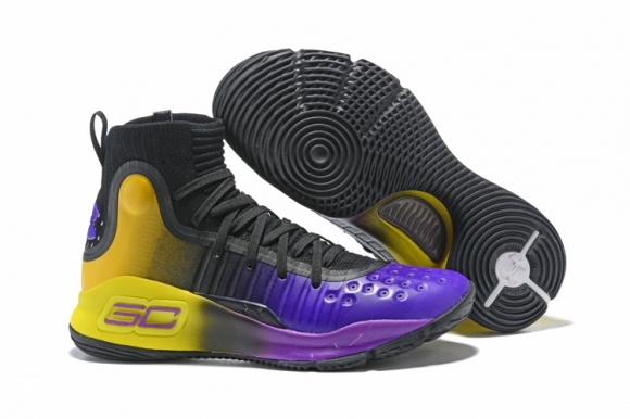 Under Armour Curry 4 Noir Jaune Pourpre