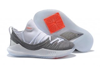 Under Armour Curry 5 Blanc Gris Rouge