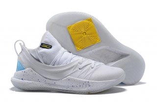 Under Armour Curry 5 Low Blanc Jaune