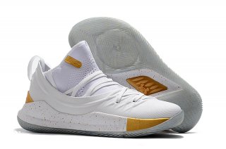 Under Armour Curry 5 Low Blanc Métallique Or