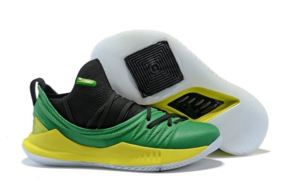 Under Armour Curry 5 Vert Jaune Noir