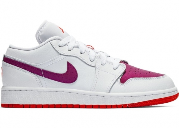 Air Jordan 1 Low (GS) Blanc True Berry (554723-161)