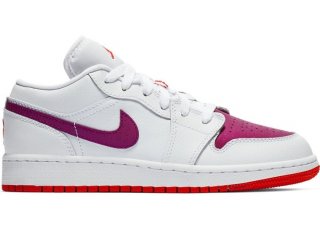 Air Jordan 1 Low (GS) White True Berry (554723-161)