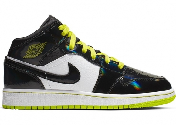 Air Jordan 1 Mid (GS) Noir Vert (BQ6931-003)