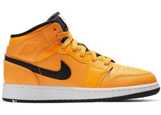 Air Jordan 1 Mid (GS) "Taxi Yellow" Or Noir (554725-700)