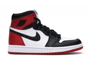 Air Jordan 1 High Retro Femme "Satin Black Toe" Noir Rouge Blanc (CD0461-016)