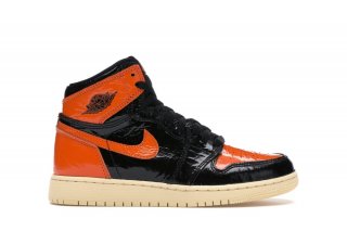 Air Jordan 1 High Retro (GS) "Shattered Backboard 3.0" Noir Orange (575441-028)